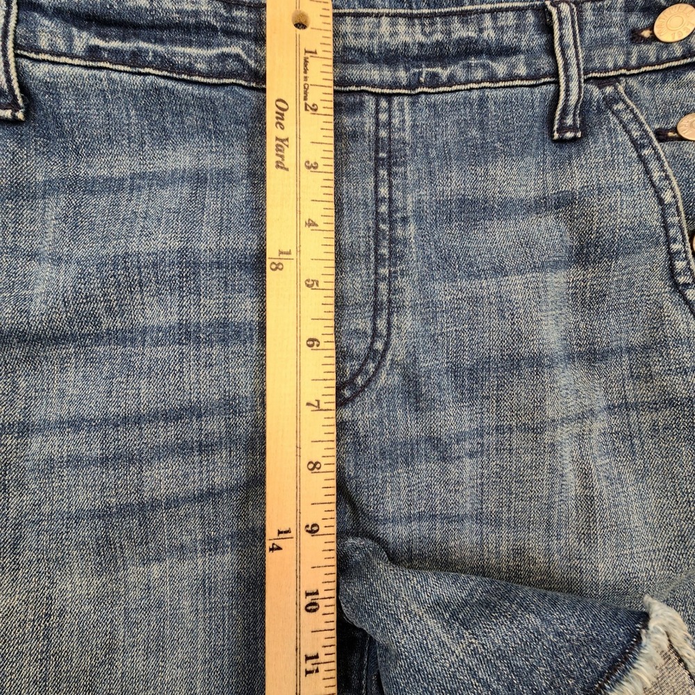 Madewell Adirondack Short Overalls Womens Medium Blue Medium Wash Raw Hem Denim - Picture 7 of 12
